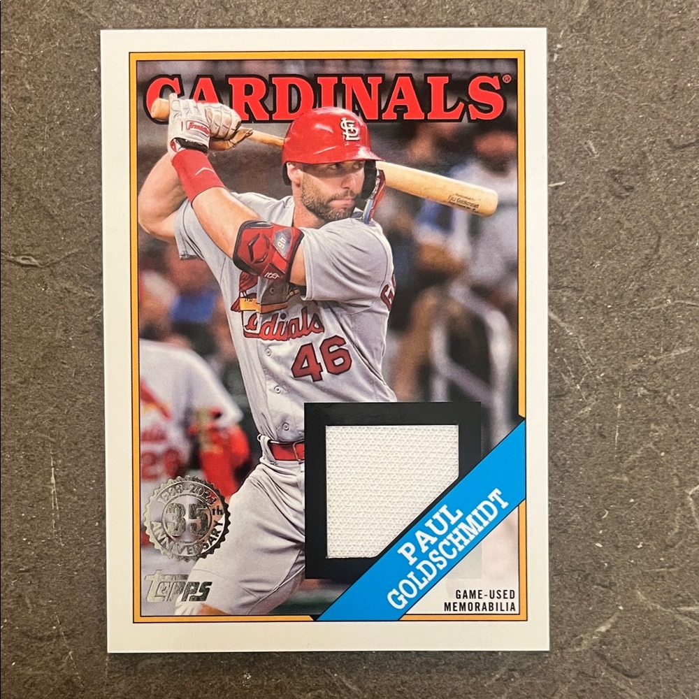 Topps Cardinals Paul Goldschmidt with game used memorabila